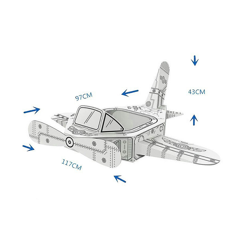 BF20986 DIY 彩色绘画纸板飞机